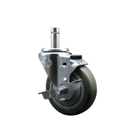 Service Caster Regency 460UCRTCSTRB Replacement Caster with Brake REG-SCC-GR20S414-PPUB-TLB-845